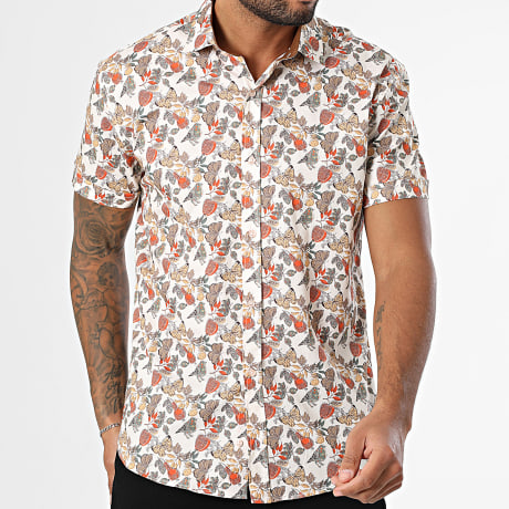 Fins de Séries - Camisa de Manga Corta 002 Beige Verde Rojo