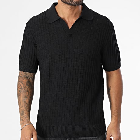Frilivin - Kurzarm-Poloshirt Aus Strick 466 Schwarz