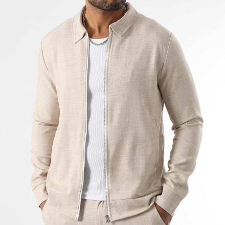 LBO - Textured Zip Jacket 1954 Beige