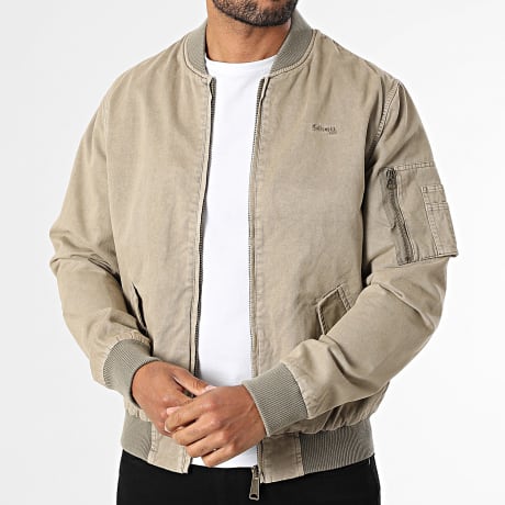 Schott NYC - Arcata Beige Bomber Jacket