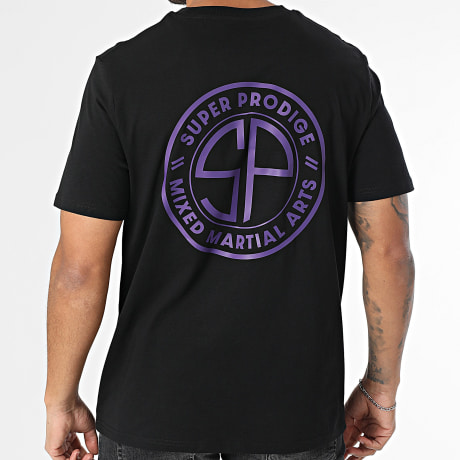 Super Prodige - T-Shirt Oversize Large SP Kreisförmig Schwarz Violett