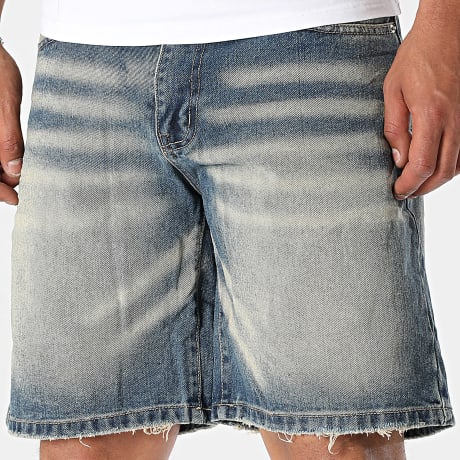 Uniplay - 270 Blue Denim Beige Jean Shorts