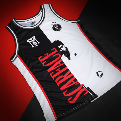 Scarface - Débardeur Collector Jersey Tony Montana Noir Blanc