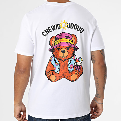 Chewidoudouu - Camisola de cocktail branca de tamanho grande