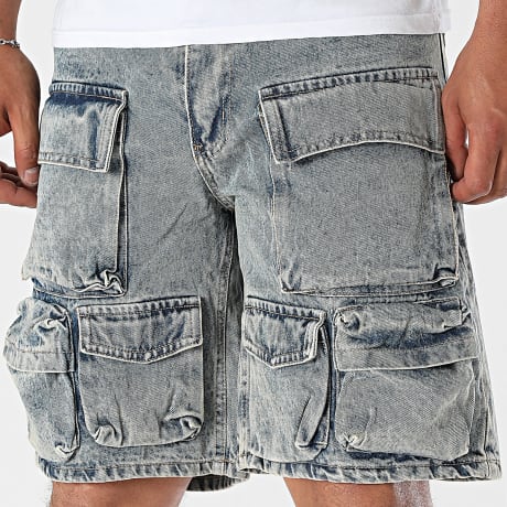 Uniplay - Short Cargo Jean 248 Azul Denim Beige