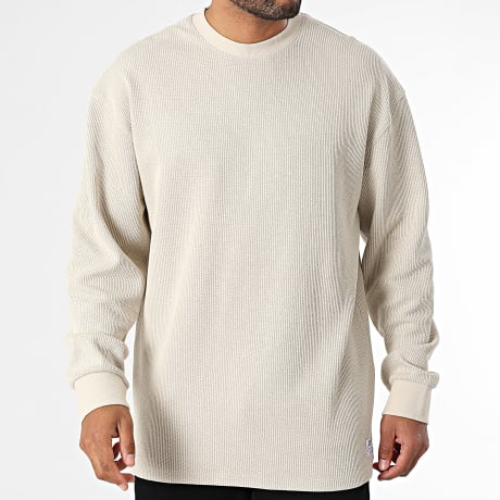 Hugo Azul - Sudadera Crewneck Waffle Nuwolo 50534454 Beige