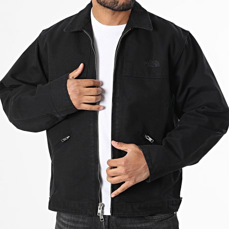 The North Face - Chaqueta Con Cremallera Cedar Canvas A8B72 Negro