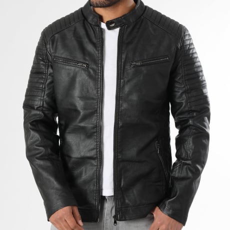 LBO - Leatherette Biker Jacket 0356 Black