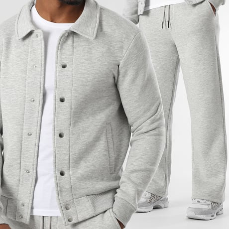 LBO - Co-ord Set Jass Fleece En Joggingbroek 3880 Gemêleerd Grijs