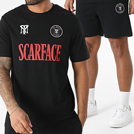 Scarface - Ensemble Tee Shirt Et Short Jogging The World Is Yours Noir