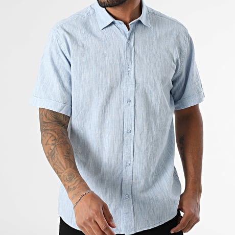 Classic Series - Chemise Manches Courtes Regular Fit 853 Bleu Clair Chiné