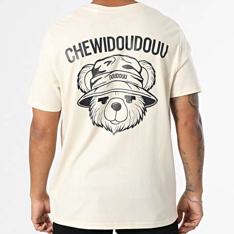 Chewidoudouu - Camisola com t-shirt de tamanho grande preta e bege