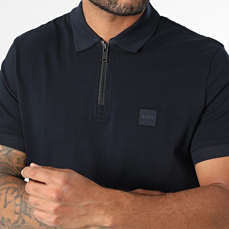 BOSS - Polo de manga corta Passerzip 50537507 Azul marino
