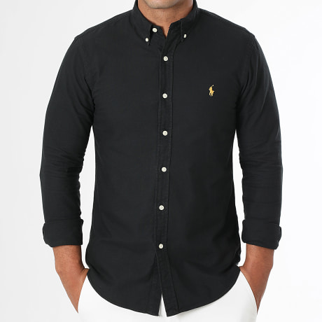 Polo Ralph Lauren - Chemise Manches Longues Slim Fit Original Player Noir