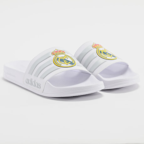 Adidas Sportswear - Sandali Adilette da doccia Real Madrid JS4863 Bianco Grigio