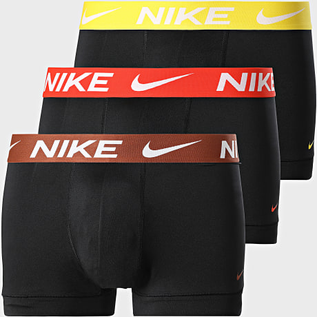 Nike - Lot De 3 Boxers Essential Micro KE1156 Noir Jaune Orange Marron