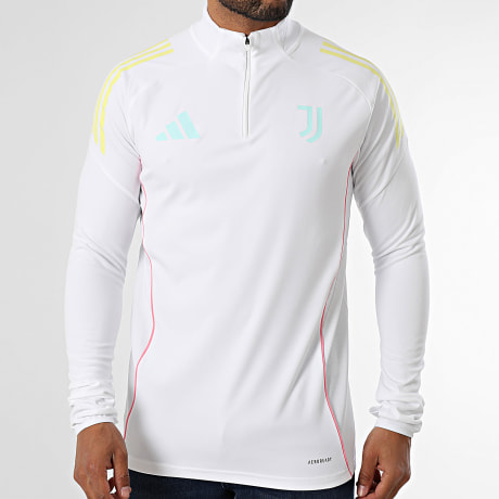 Adidas Sportswear - Sweat Col Zippé Slim Juventus JN7454 Blanc