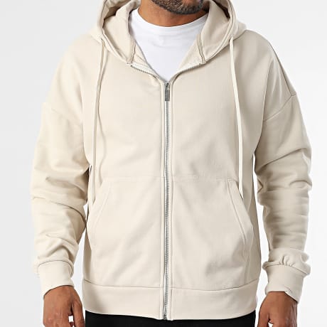 ADJ - Sweat Capuche Zippé Oversize 035 Beige
