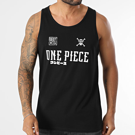 One Piece - Tank Top híbrido Preto Branco