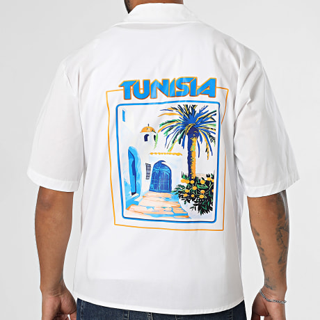 Uniplay - Túnez 894 Camisa blanca de manga corta