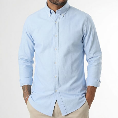 LBO - Camisa Oxford Manga Larga 0010 Azul Claro