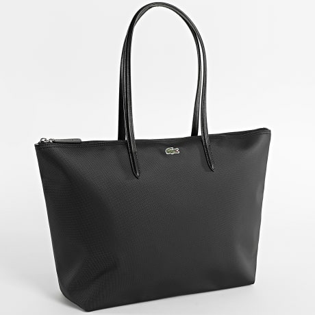 Lacoste - Damen Handtasche mit Krokodil-Stickerei Schwarz