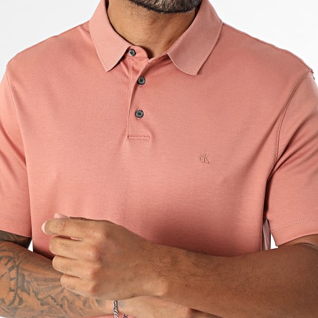 Calvin Klein - Polo Manches Courtes Supima Chest Embroidery LB276 Rose