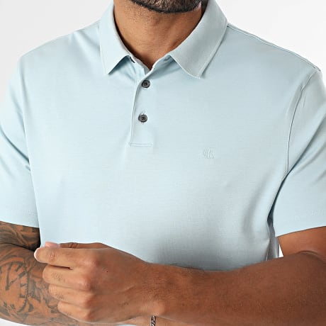 Calvin Klein - Polo Manches Courtes Supima Chest Embroidery LB276 Bleu Clair