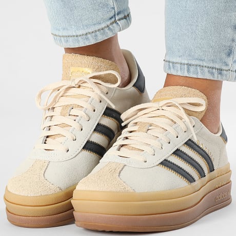Adidas Originals - Gazelle Bold Mujer Zapatillas W JS3892 Crew Blanco Core Negro Arena Strata