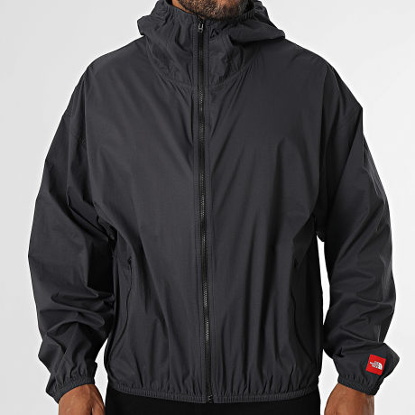 The North Face - Chaqueta cortaviento Capucha cortaviento A8EFW Gris antracita