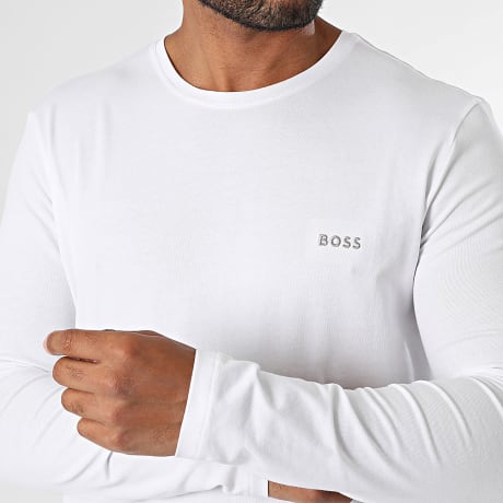 BOSS - Tee Shirt Manches Longues Mix And Match 50515389 Blanc