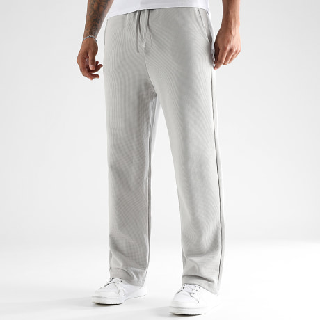 Classic Series - Pantaloni da jogging a gamba larga Waffle 3938 grigio chiaro