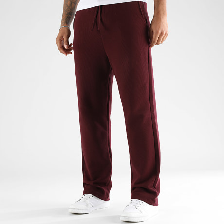 LBO - Pantalón ancho Waffle 3940 Burdeos
