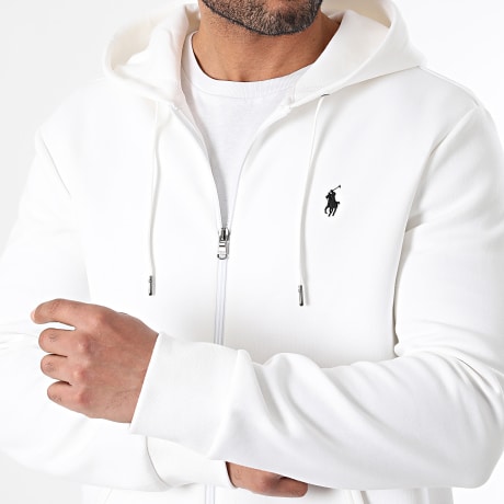 Polo Ralph Lauren - Sweat Zippé Capuche Original Player Blanc