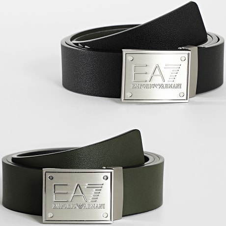EA7 Emporio Armani - Ceinture Réversible 7X000091-AF14319 Noir Vert Kaki