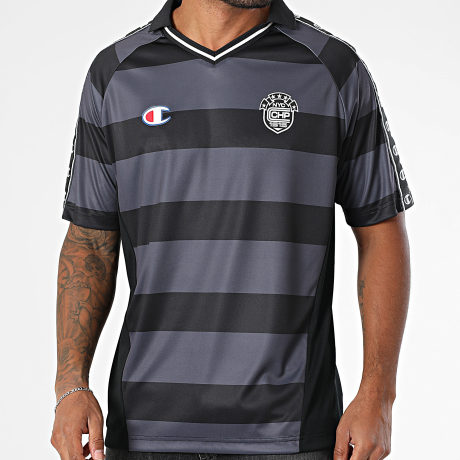 Champion - Maglietta con scollo a V Rochester NY 221911 Nero Grigio Antracite