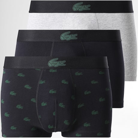 Lacoste - 3er-Pack Boxershorts Classic Marineblau Grau meliert