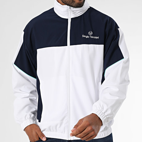 Sergio Tacchini - Veste Zippée Nilo 41191 Blanc Bleu Marine