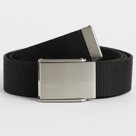 LBO - Placa de cinturón con hebilla ajustable 0002 Negro Plata
