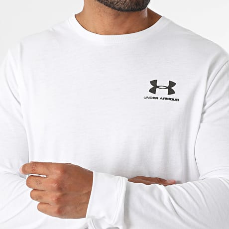 Under Armour - Tee Shirt Manches Longues Sportstyle Left Chest 1329585 Blanc