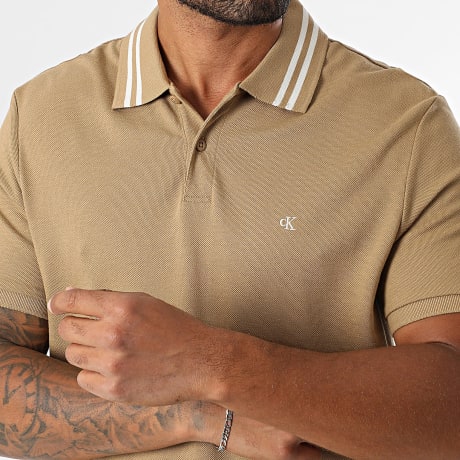 Calvin Klein - Polo Manches Courtes 276G Beige Foncé