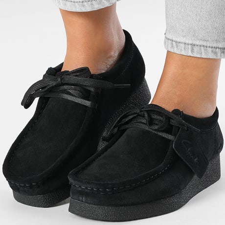 Clarks - Wallabee Evosh Black Suede Women's Shoes