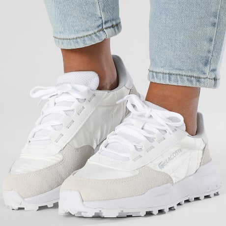 Lacoste - Elite Active Evo 225 Wit Lichtgrijs Damessneakers