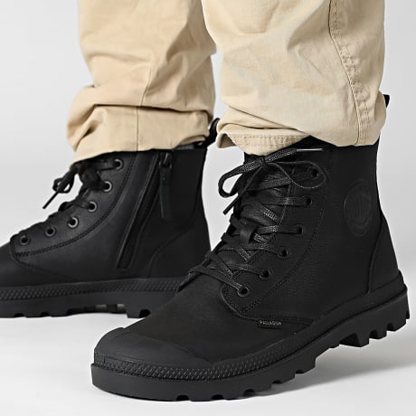 Palladium - Botas Pampa Cremallera Piel 76888 Negro
