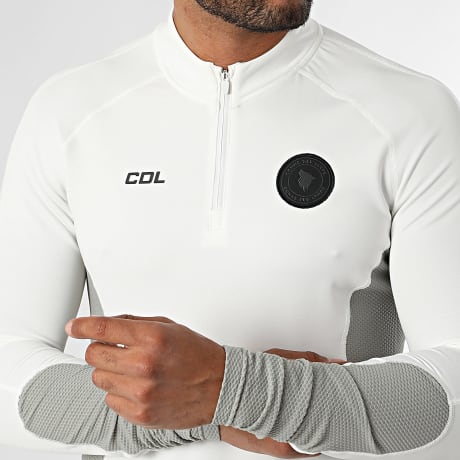 Comme Des Loups - Camisola com fecho de correr cinzenta Edy White