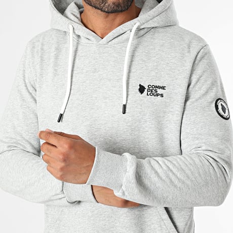 Comme Des Loups - Casaco com capuz janeiro cinzento-acinzentado