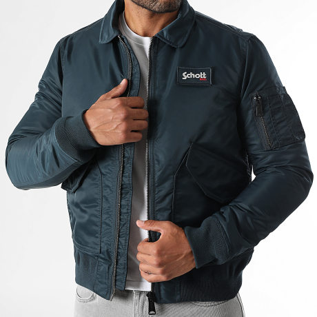 Schott NYC - Bomberjack 210100RS marineblauw