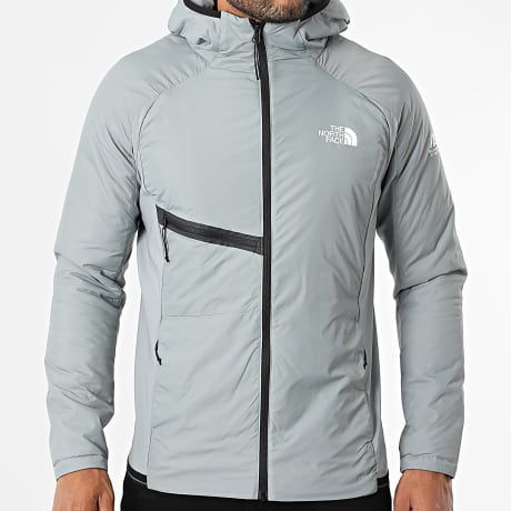 The North Face - Chaqueta aislante con capucha y cremallera A8EJ7 Gris