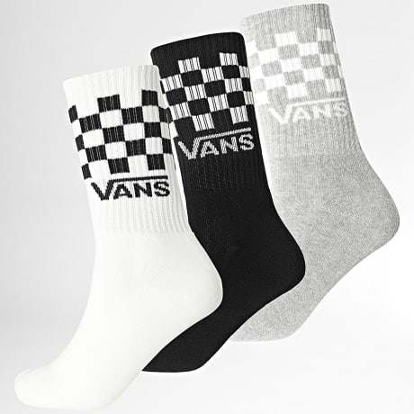 Vans - Lot De 3 Paires De Chaussettes 00QBU Noir Blanc Gris
