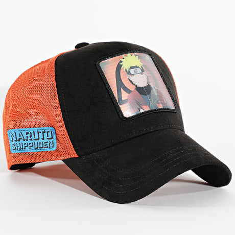 Naruto - Casquette Trucker Naruto Noir Orange